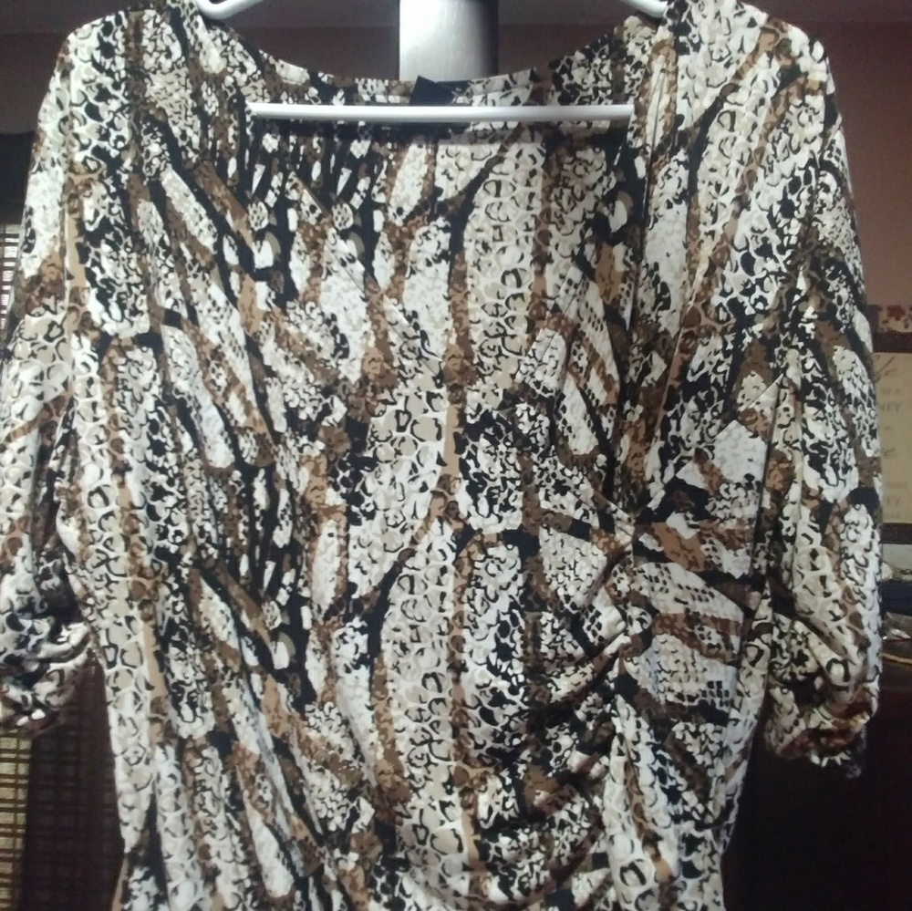 Figure Flattering Faux Wrap Blouse